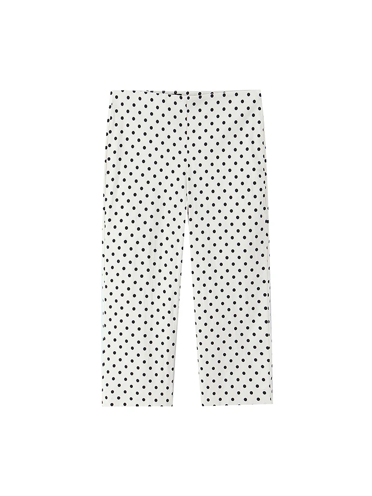 TFMLN New Women Polka Dot Calf Length Pants Vintage Slimming Cropped Trousers C… - Image 6