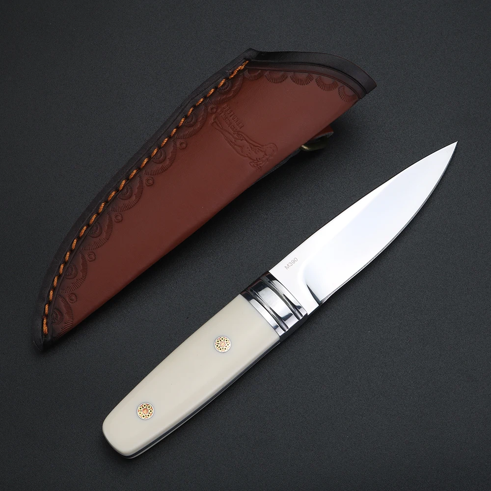 سكين خارجي M390 مسحوق فولاذي عالي الصلابة سكين مستقيم صغير حاد لسهولة البقاء والحمل #6