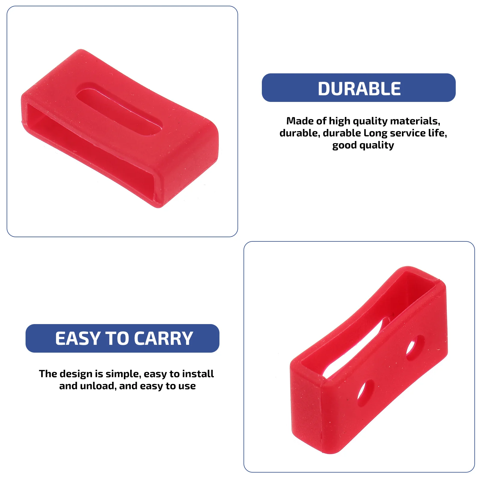 

3pcs Silicone Watch Band Rings Replacement Fastener Loops For Ga110 Ba Bright Color Flexible 22Mm Red Accessory Strap