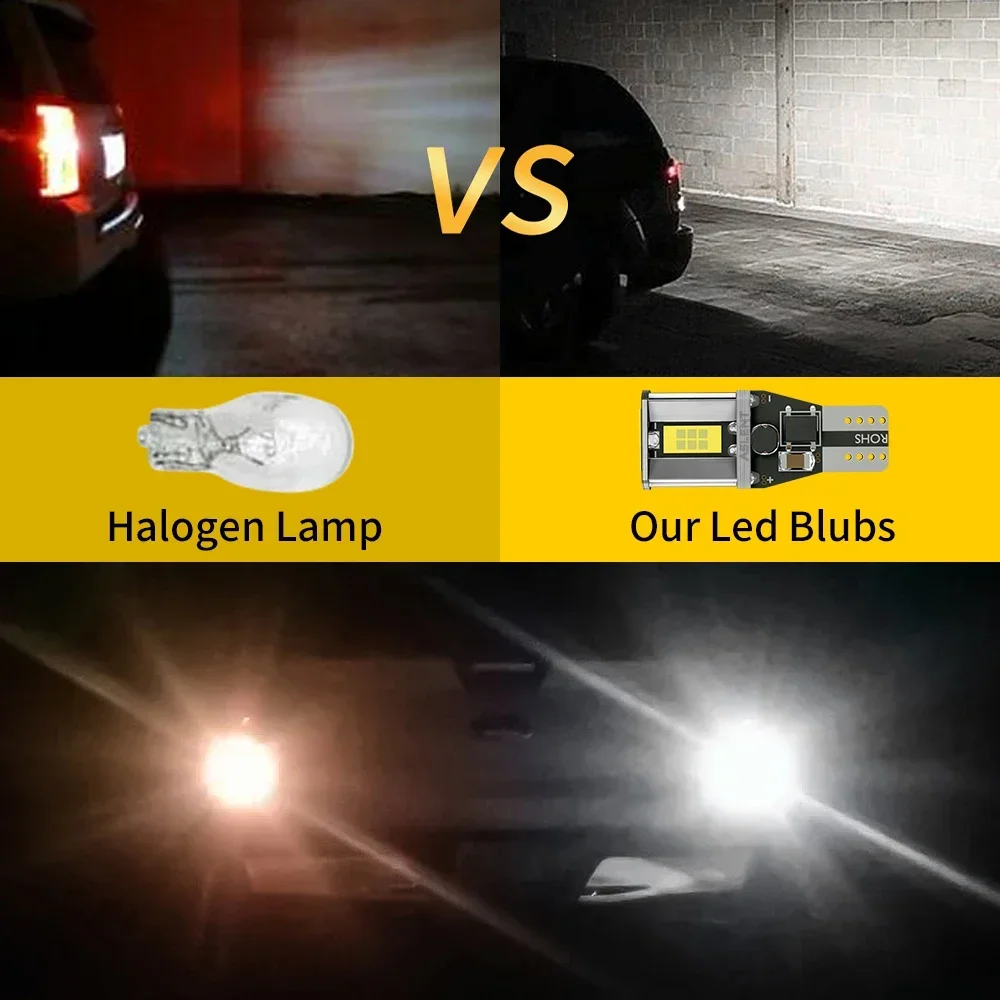 2pcs W16W T15 LED 3570 Bulb Canbus Error Free Backup Reverse Led 921 912 LED Bulbs Car Lights Brake Lamp Stop Light Xenon White