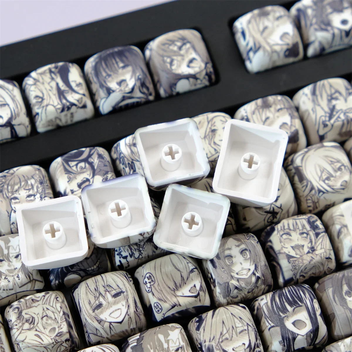 Japanese Animation 126 Keys PBT Keycaps Five-sided Sublimation MOA Profile Keycaps For MX Switches Mechanical Keyboard Key Caps