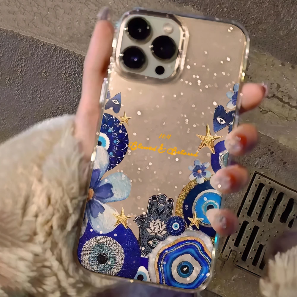 Lüks 11:11 Nazar Boncuklu Şeff - Glitter Shockproof Case incelemesi ve fiyatı
