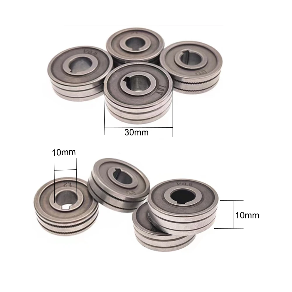 Rullo di alimentazione del filo alimentatore per saldatura rotolo V U scanalatura zigrinata 0.6mm 0.8mm 1.0mm cavo di flusso in alluminio acciaio MIG