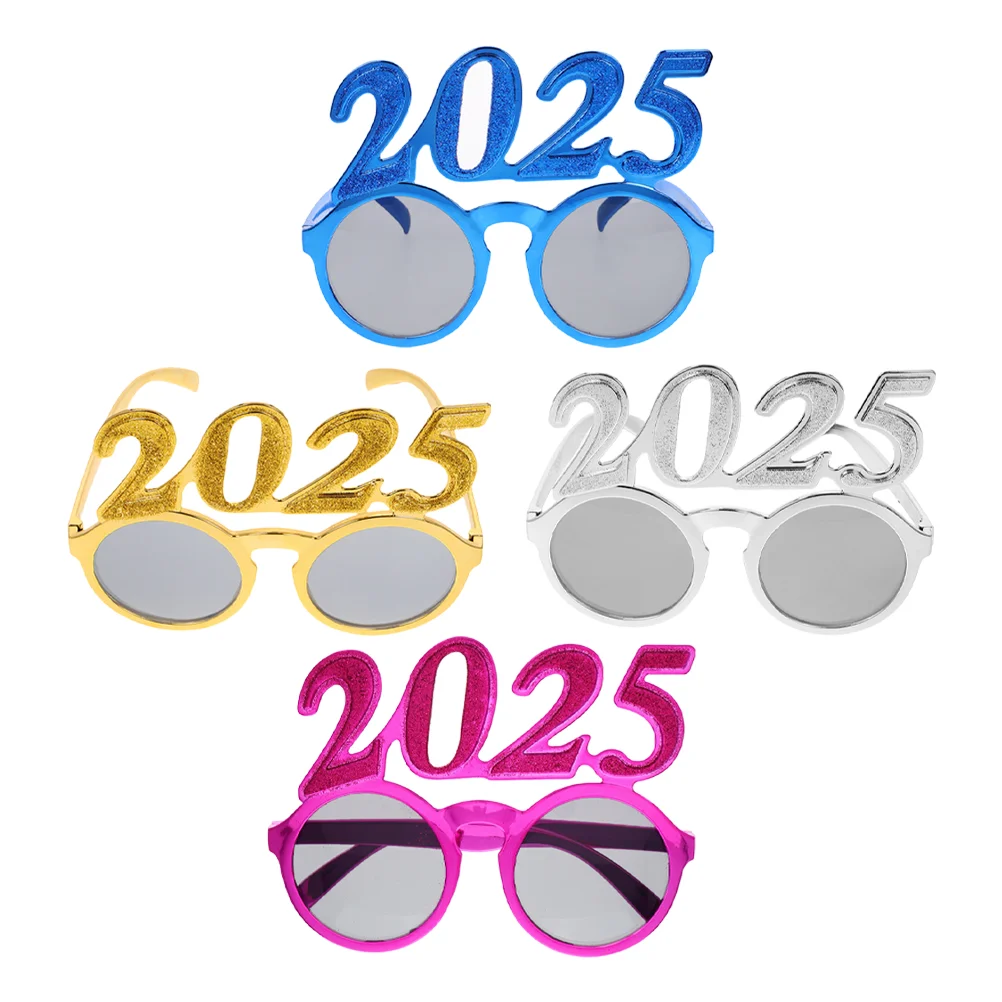 2025 Photo Booth Props Digital Glasses Christmas Ornament New Years Eve Supplies for Kids