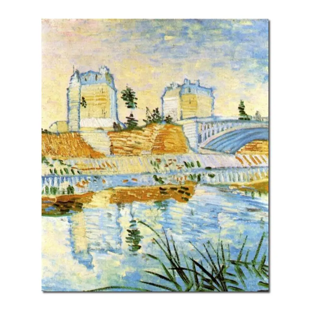 

wall art modern The Seine with the Pont de Clichy Vincent Van Gogh Paintings Hand painted High quality