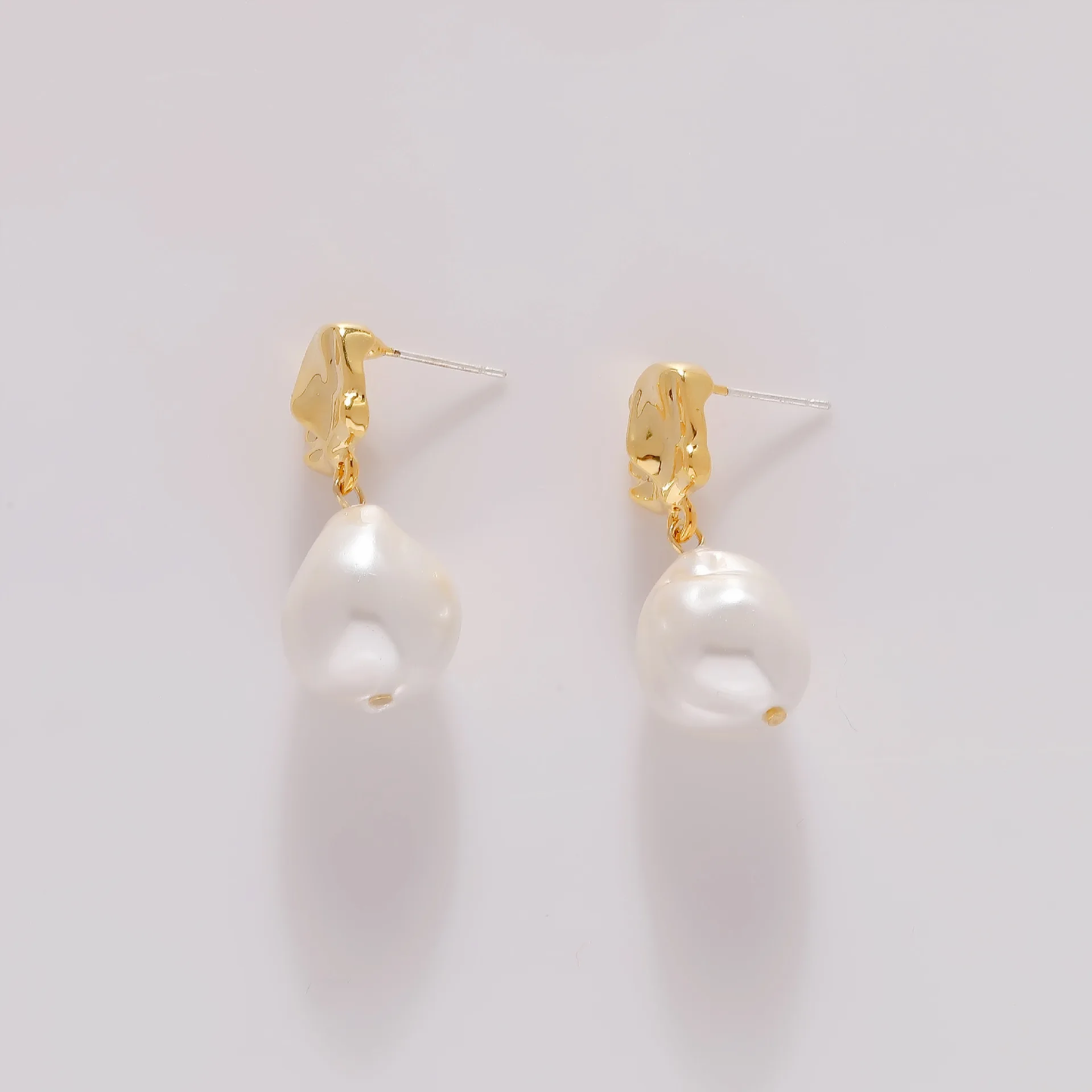 Korean Exquisite Fashion Pearl 14k Gold Plating Earring Stud Elegant S925Silver Needle Post Minimalist Metal Accessories Hotsale