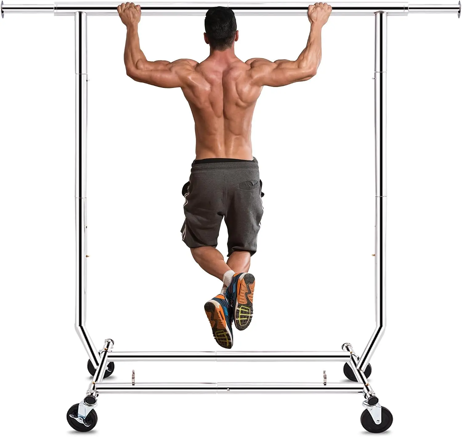 Clothes Rack Rolling Clothing Racks with Wheels Collapsible | 22