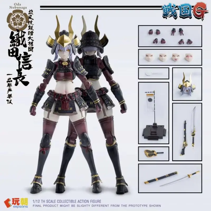 Original Keepgoing escala 1/12 Estados de guerra G Oda Nobunaga edición de mujer Demon King conjunto completo modelo de figura de acción de soldado de 6 pulgadas