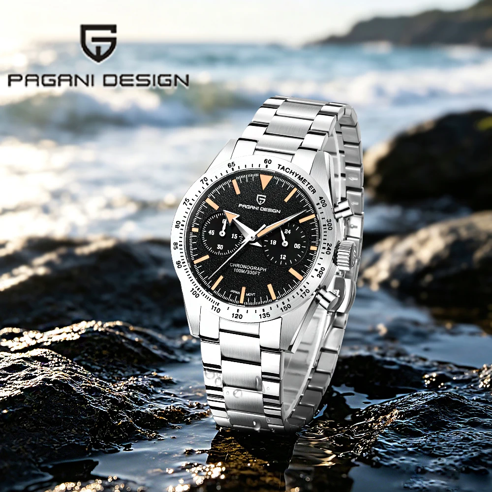 2026Pagani design Moon Men's Watches outdoor Light Sports Quartz Watch Men's Chronograph Ar Sapphire Vk64 clock Waterproof Reloj