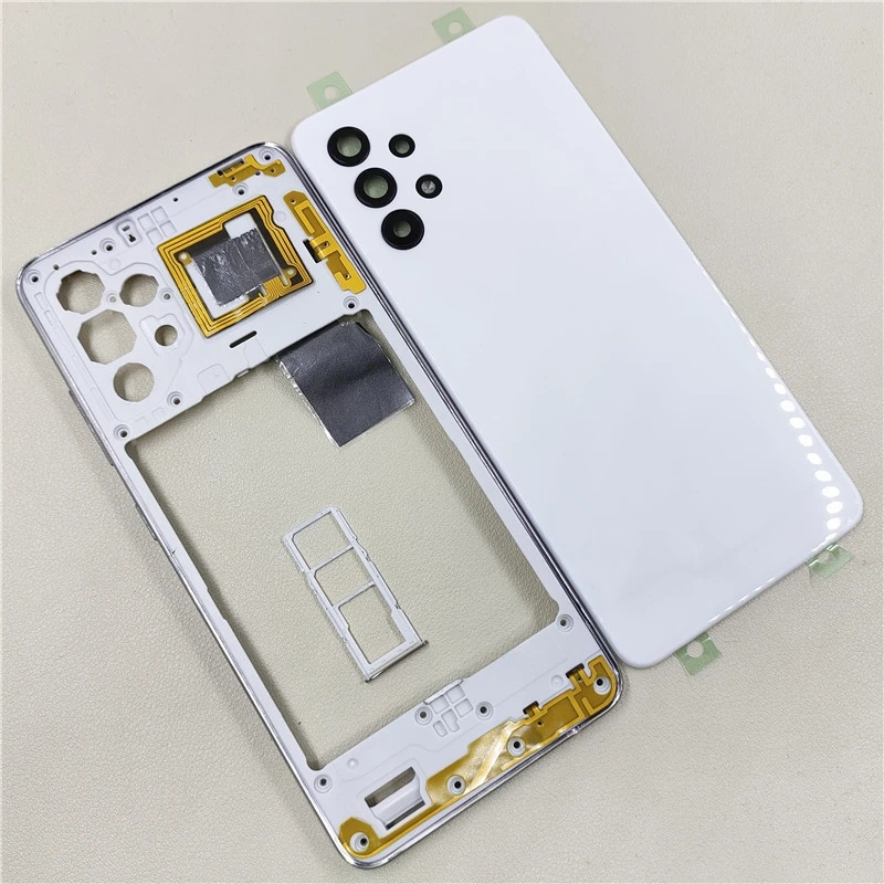 Phone Housing Middle Frame for Samsung Galaxy A32 4G A325 Battery Back Cover Case Panel Lid Rear Door with Camera Lens image 4