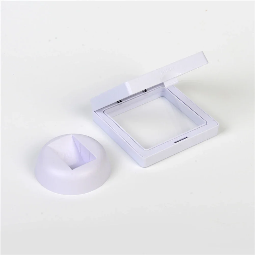 Black ABS+TPU Film Display Box 3D Floating Frame Transparent Film 3D Floating Frame Clear Jewelry Display Case