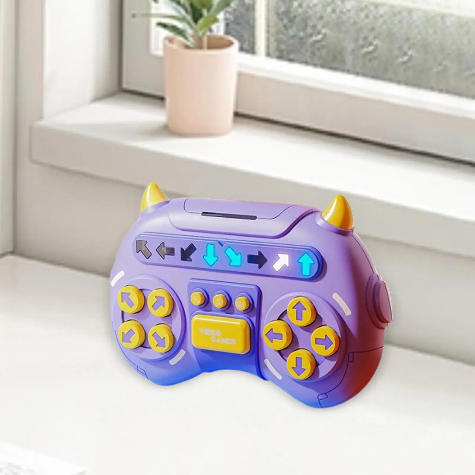 Rhythm Game Machine with Music & Light Adjustable Modes Educational Toys Quick Push Game for Boys Girls Teens Toddlers Kids Gift