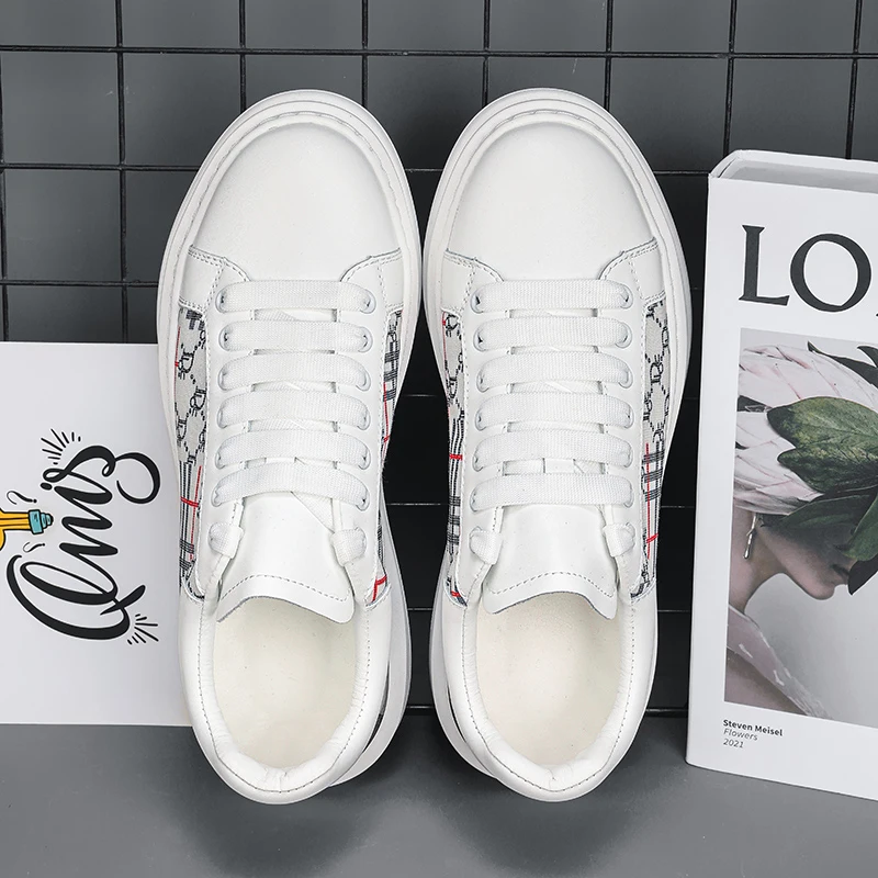 أحذية رياضية رجالية من الجلد الطبيعي أحذية كاجوال قابلة للتنفس خفيفة مضادة للانزلاق أحذية بدون كعب للمشي على طراز الأكاديمية أحذية تنيس ماسكولينو #6