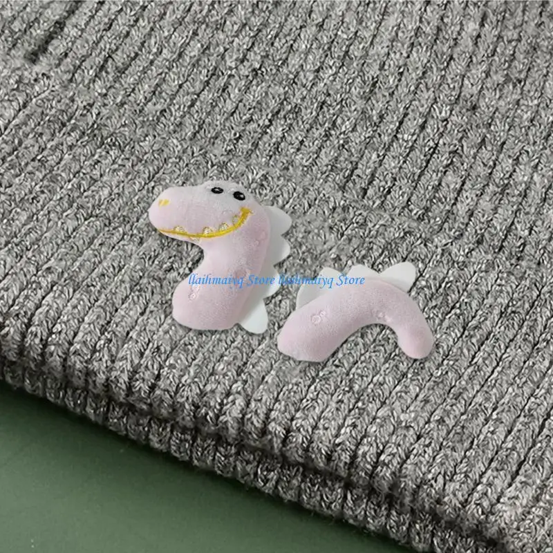 573B 5 مجموعة لتقوم بها بنفسك ديناصور شكل دمية بقع أفخم رئيس/الذيل المفاتيح دبوس الديكورات