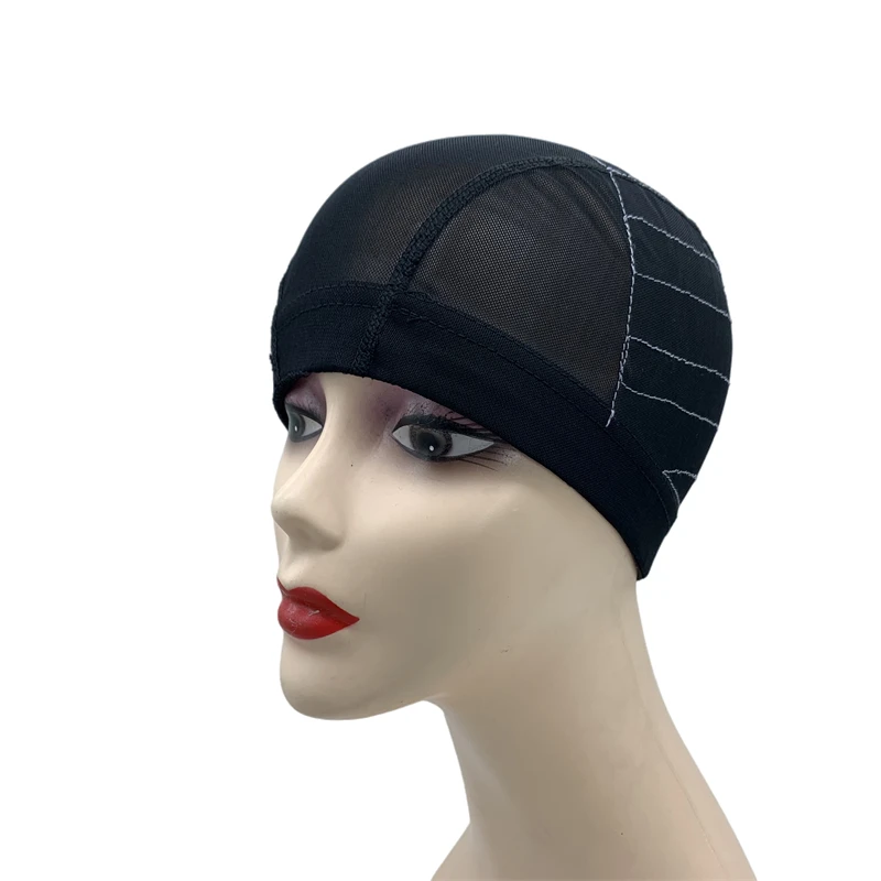 Perruque cheveux humain outils de coiffure ligne blanche 13X6 maille perruque u partie bonnet de perruque perruque faisant fermeture carte de guide dôme Cap