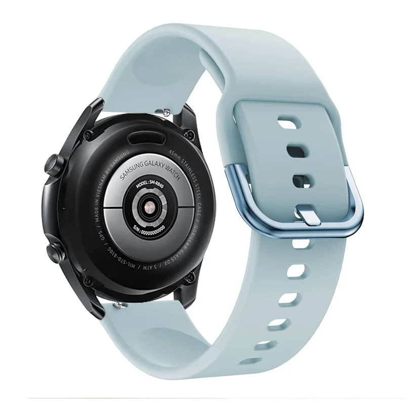 サムスンギャラクシーウォッチ3用シリコンウォッチバンド,サムスンギャラクシーウォッチ用スポーツリストバンド,45mm, 41mm, 42mm, 46mm, 20mm, 22mm