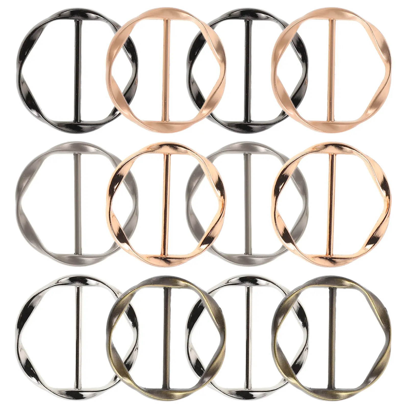 

12Pcs Metal Shirt Clips for Women Sturdy Alloy Square Buckle Clothing Cinch Clip T-Shirt Scarf Shawl Dress Fixing Adjustable