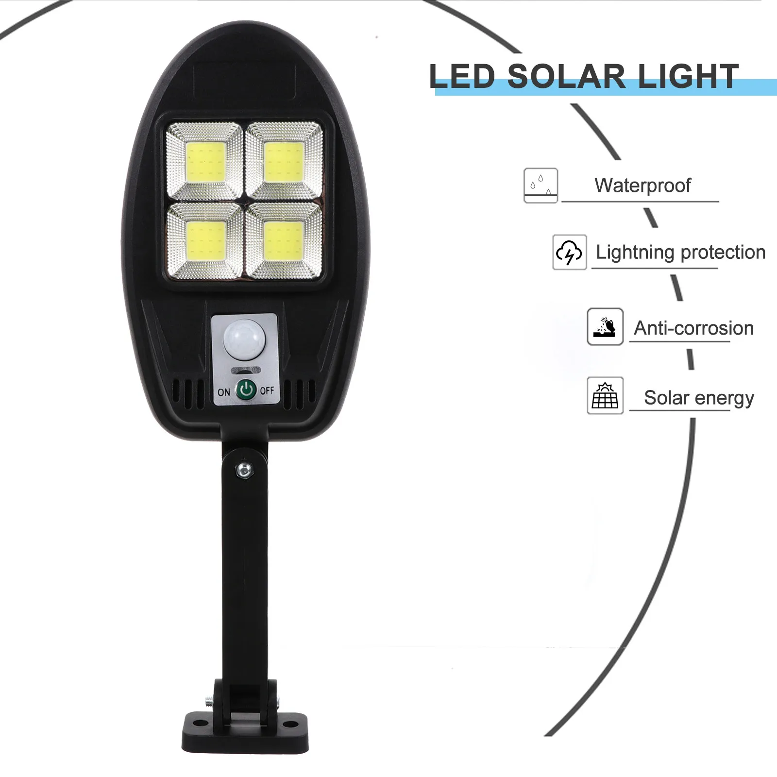 

1Set Solar Yard Lamp LED High Brightness Solar Street Light Waterproof Human Motion Sensor Outdoor Lighting Lighting Device