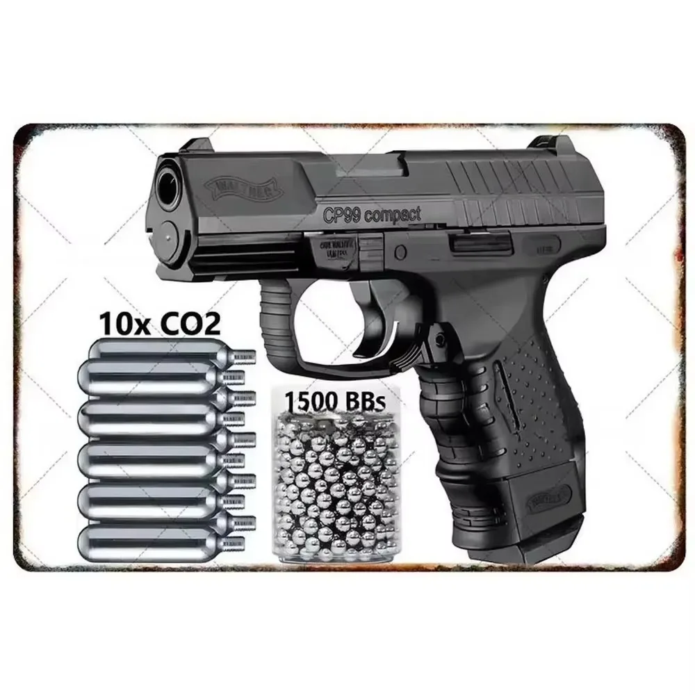 Vintage Retro Airsoft Pistol Metal Sign - Classic Tactical Gear Wall Art Decor Plaque for Collection Perfect Decor for Man Caves view 5