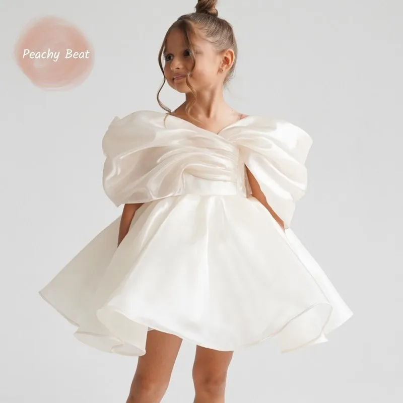 Baby Girl Princess Tutu Dress Off Shoulder Infant Toddle Child Vestido Wedding Birthday Party Baby Clothes 1-12Y Wholesale