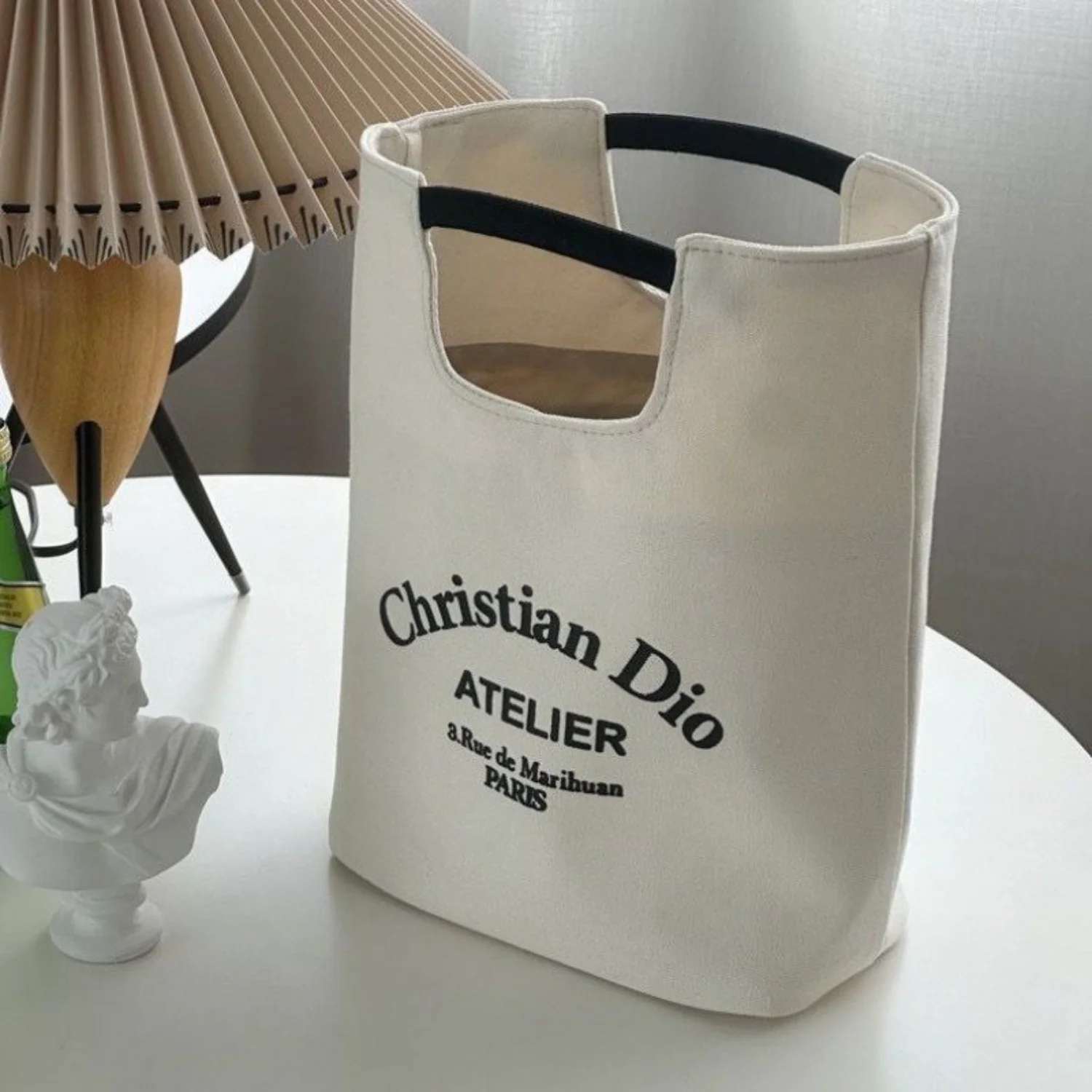 Portable Handheld Tote Bag with Letter Print - High-Capacity for Work & Student Lunch, Casual Stylish Design