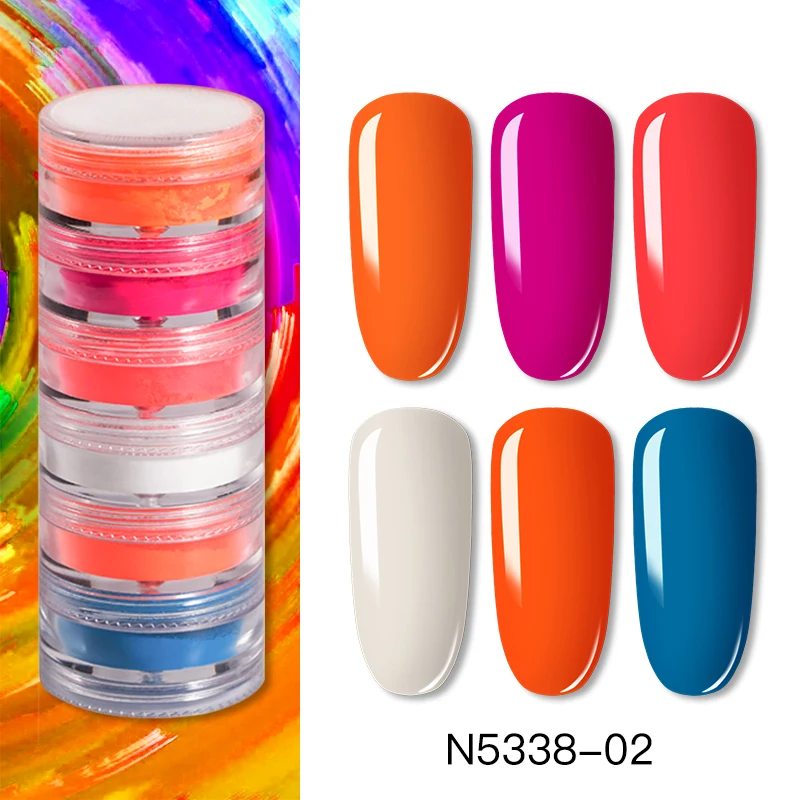 

ROSALIND Magical Nail Powder Yellow Neon Fluorescent Pigment Powder Pigment Chrome Gradient For Nail Art Decoration Manicure