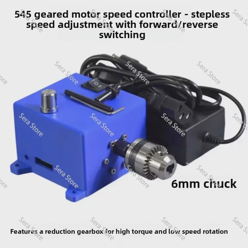 Suitable for Reversible Rotation, Collet Chuck  Foot Pedal Switch 545 Brushed DC 24V Variable Speed Motor Kit with High Torque,