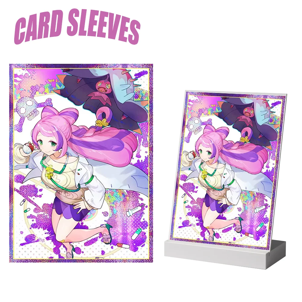 

60PCS 67X92mm Anime Card Sleeves Miriam TCG Card Art Sleeves Protector Cards Shield Double Card Cover for MTG/PKM/TCG Game Cards