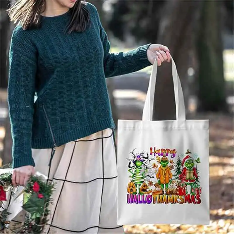 BBY154 regali per le donne gnomi divertenti ringraziamento zucca natale Halloween girasole Tote Bag