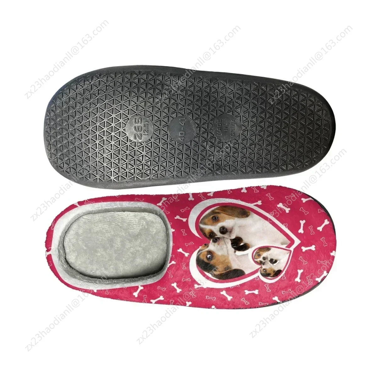 Winter Warm Men Shoes Creative Dog Print Indoor Cotton Slippers Zapatos Mujer Non-Slip Couple Women Home Footwear Dropshipping