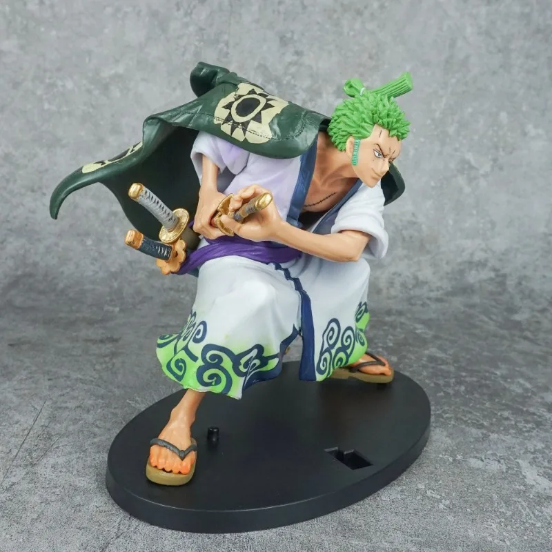 Figura de Anime de una pieza, figuras de acción de Roronoa Zoro, modelo de muñeca, juguetes, estatua, colección, adorno de habitación, regalos de cumpleaños para niños