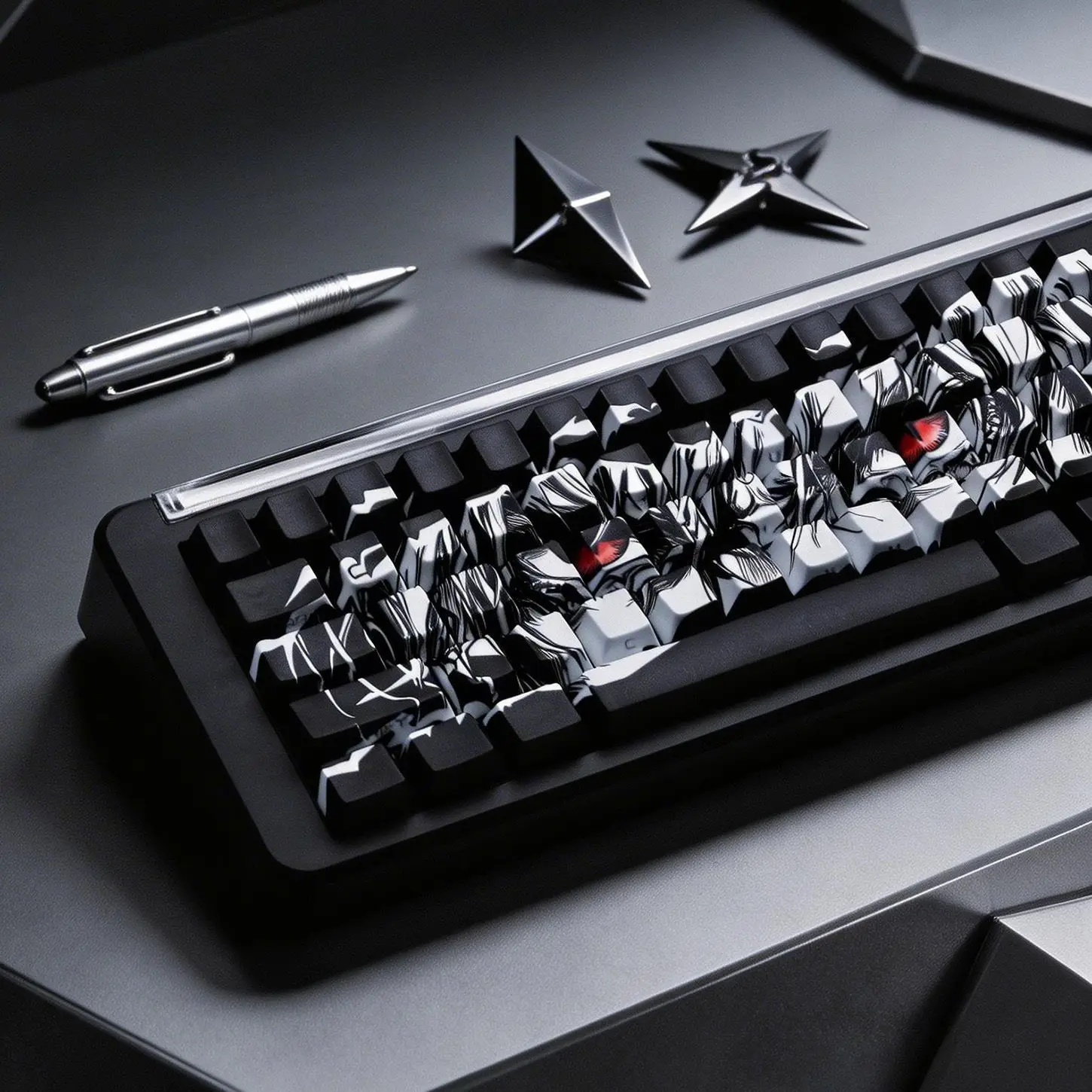 74 Keys Manga-style Akame Keycap Akame Ga Kill! Cherry Side Engraved PBT Keycaps for Made68 Mad68 Wooting 60 Mechanical Keyboard