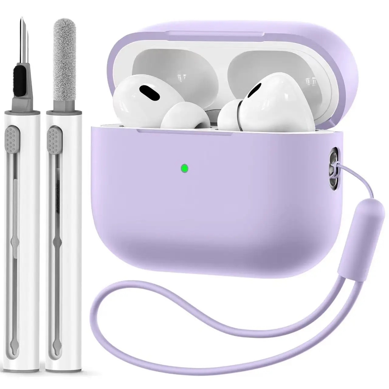 Für Airpods Pro 2 Schutzhülle mit Reinigungsset Weiche Silikon-Schutzhülle für Apple Airpods Pro Generation