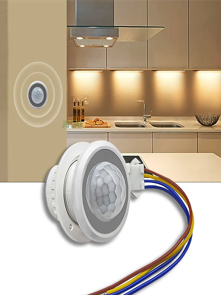 Capteur de mouvement interrupteur de lumière 220V 110V capteur de présence Pir pour l'éclairage délai ajuster détecteur de mouvement lampe interrupteur automatique