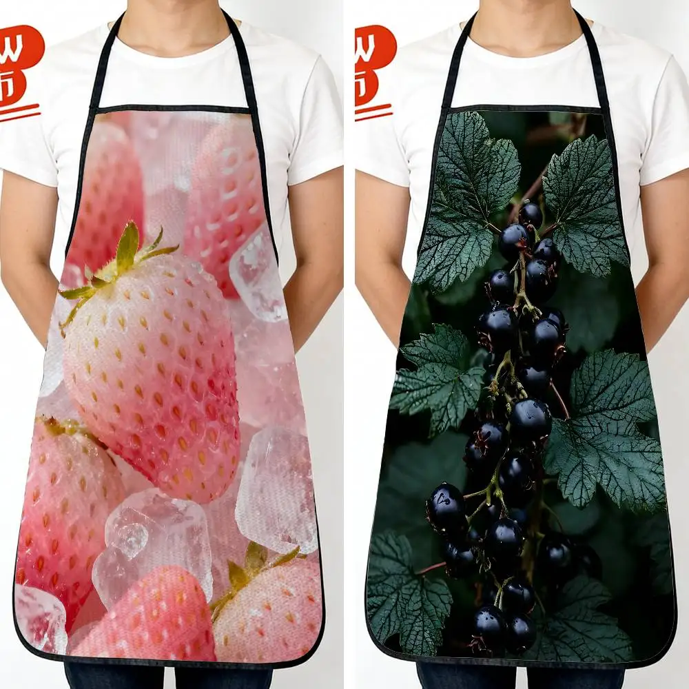 

hot Art Blackcurrant Pineberry Best-Selling Unisex Long Waterproof Apron for Kitchen Cooking, Pottery, Painting, DIY Gifting