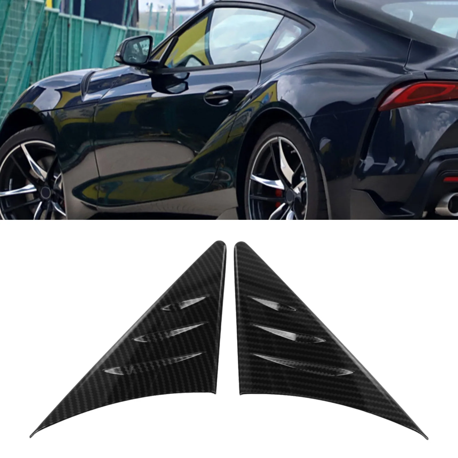 Carbon Fiber ABS Anti Wind Buffeting Trim for 2019 2022 For Toyota For Supra A90 Boost Driving Comfort and Vehicle Appeal