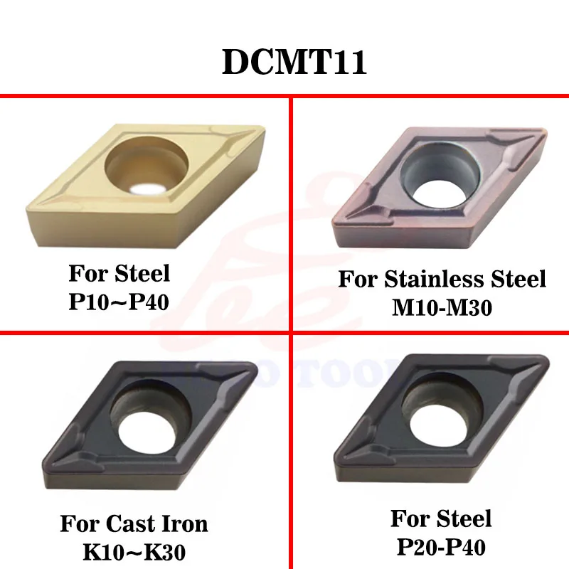 

Carbide Turning Inserts Lathe Tools Blade Heads DCMT 11T304 11T308 Cnc Lathe Cutting Tool Bits Carbide Knife Tips For Matel