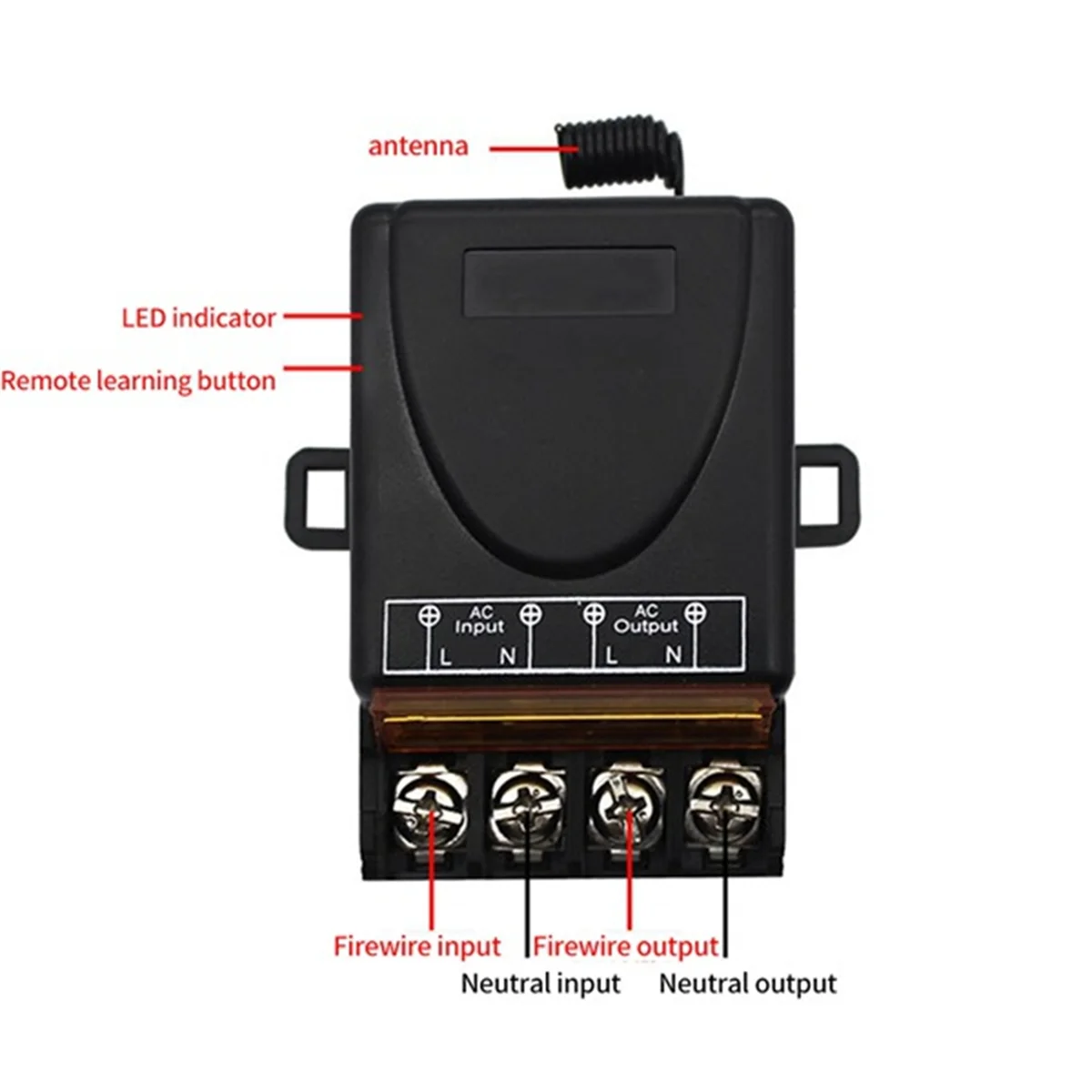 Interruptor de Controle Remoto Sem Fio, Receptor de Relé RF, desligado ou ligado ao Transmissor, Lâmpada Aparelho Elétrico, AC 220V, 30A, 1CH, 433MHz