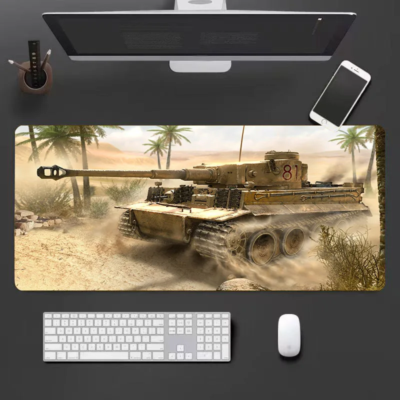 

Anti-slip rubber bottom keyboard and mouse pad with tank pattern is suitable for office desktop accessories and office supplies
