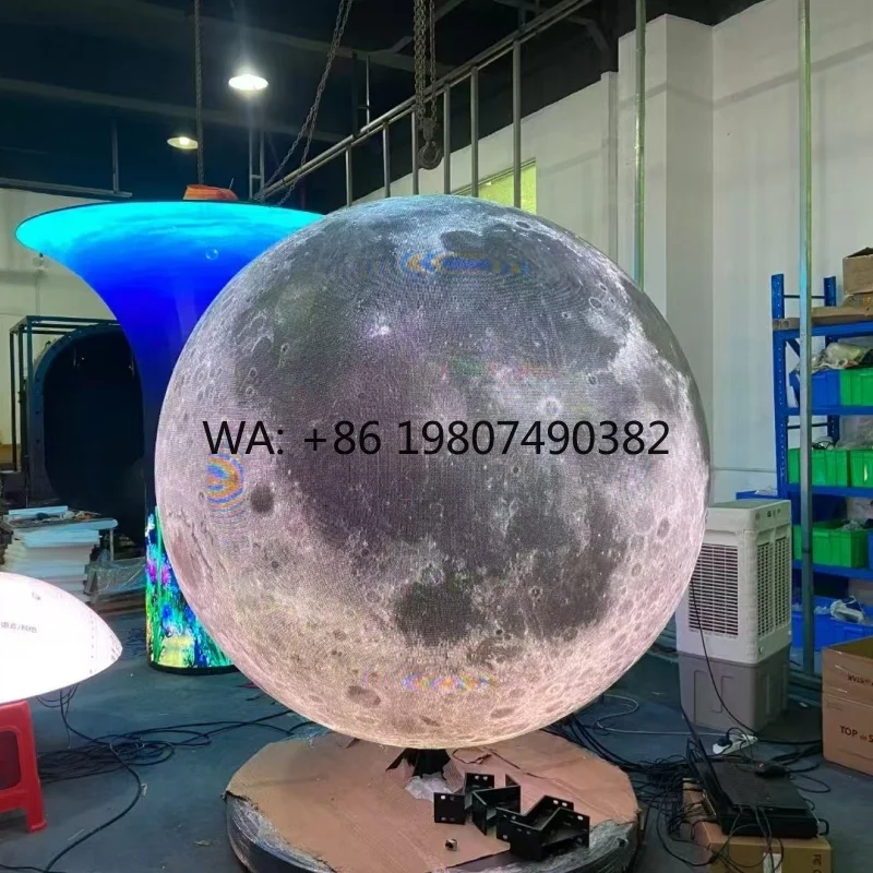 

1m 360 Degree Round Spherical LED Screen Full Color Indoor HD Video Wall Creative Sphere Advertising Display