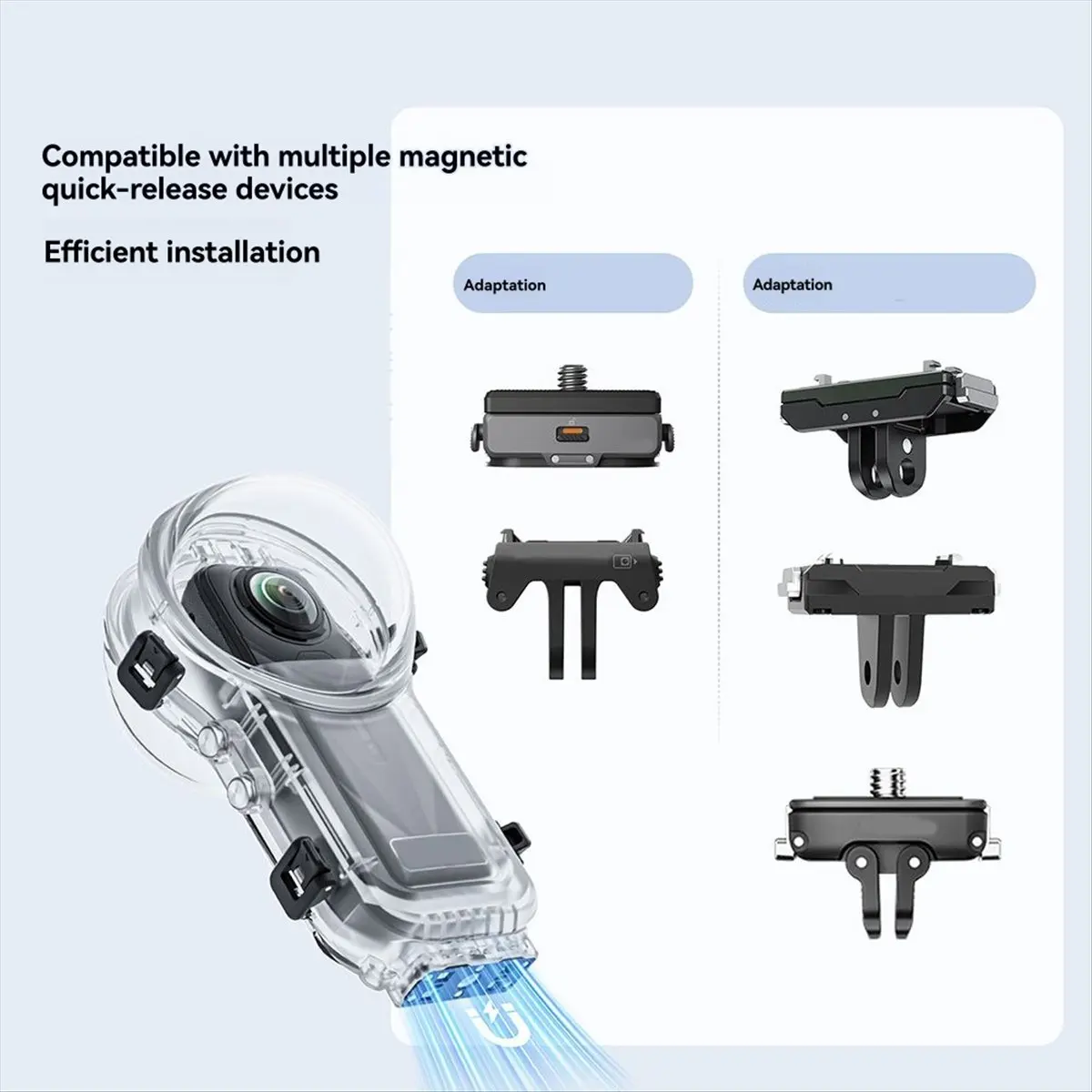 【~ New A88T】For X5 Dive Case 60M Waterproof Anti-Scratch Housing Cover for Action Camera Accessories