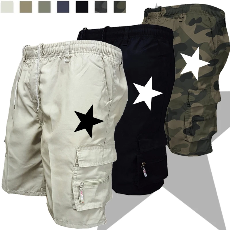 

New fashionable multi-pocket men's casual shorts fitness loose casual pants camouflage tactical shorts