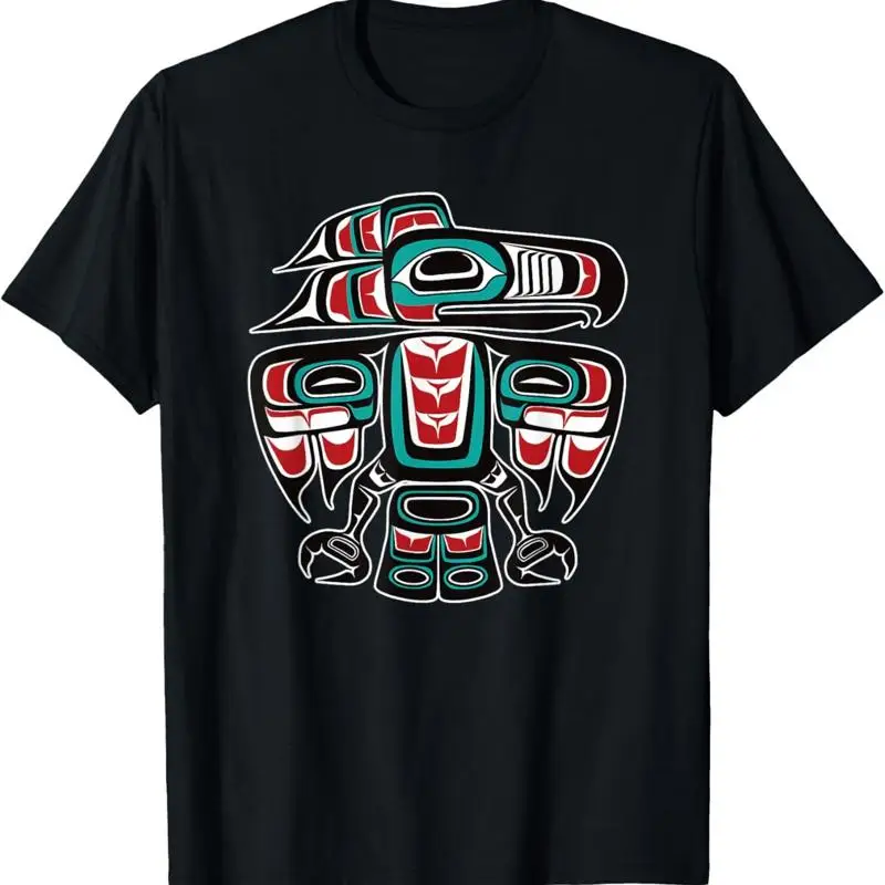 تي شيرت Northwest Pacific Haida Tlingit Native Raven Totem