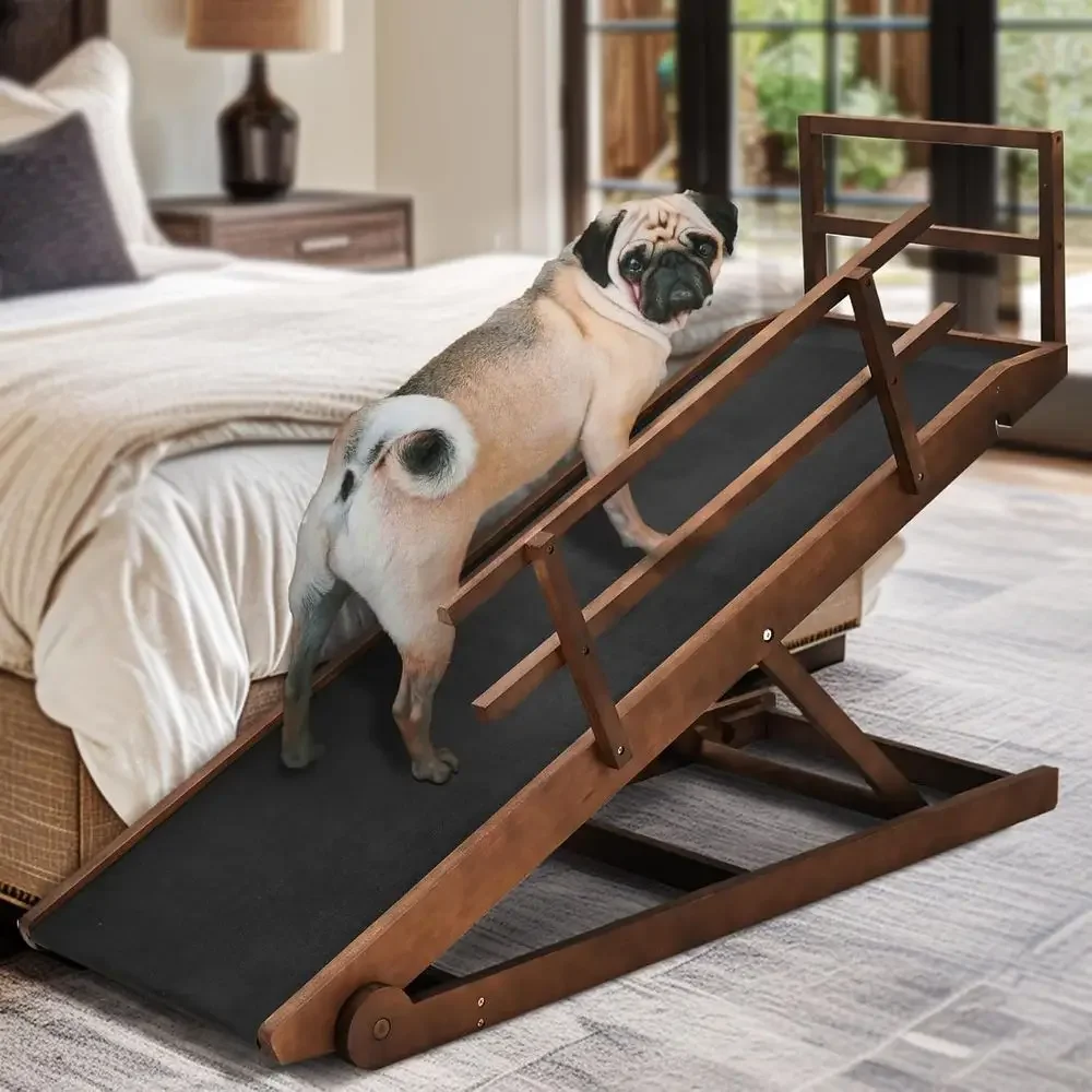 

Adjustable Pet Bed with Non-Slip Surface for Small to Large Dogs, Up to 23.5 High, Safety RailsTime-limited