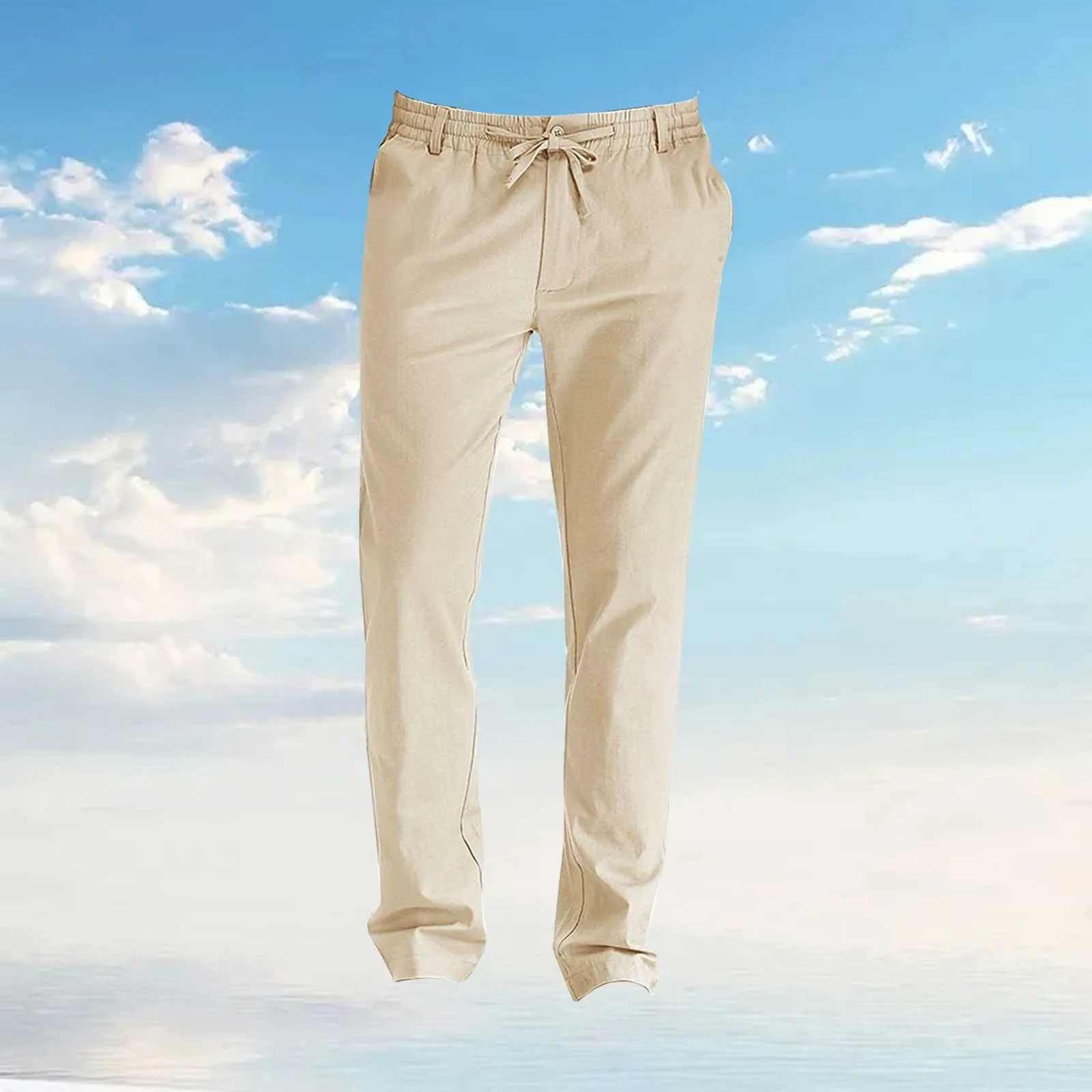 Herrenmode lässig elastische Taille einfarbige Freizeit hose Innen haus