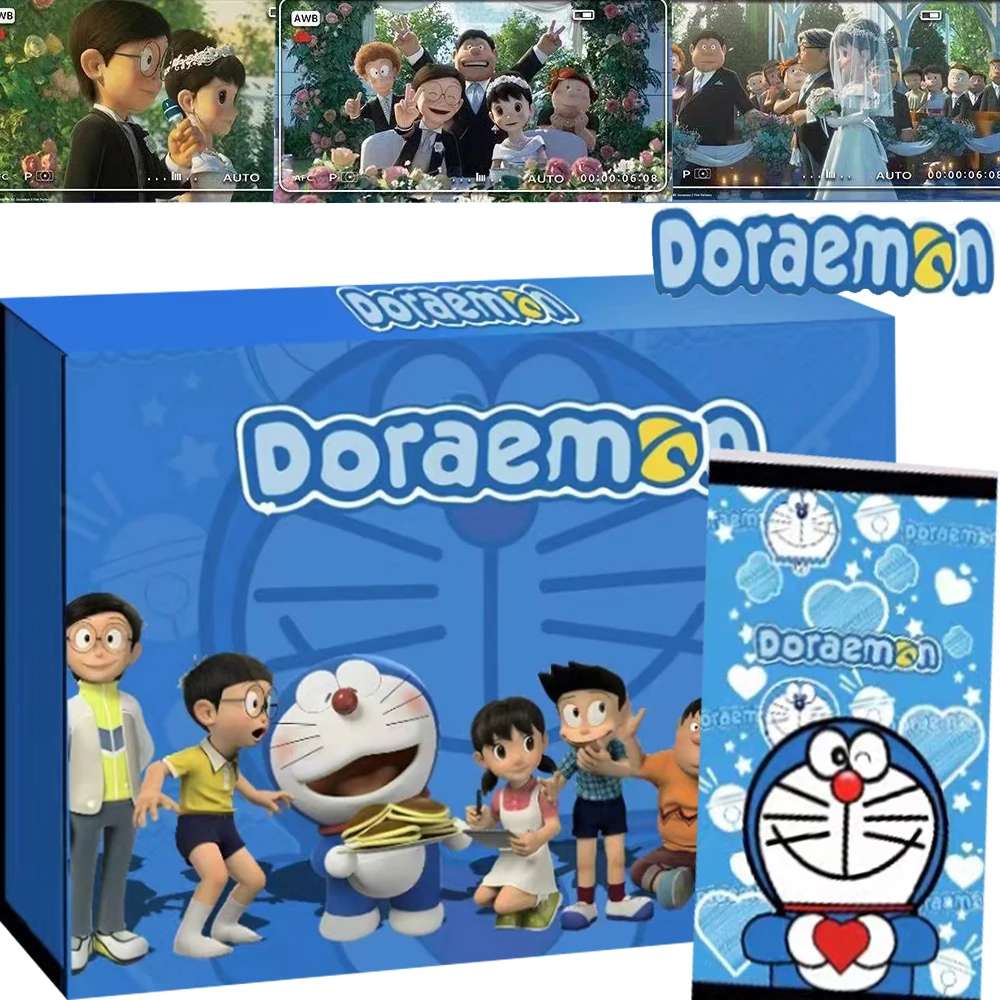 Doraemon Game Collection Card for Kids Science Fiction Comedy Anime Magical Interesting Props Cold Perm Card Birthday Gifts Toys