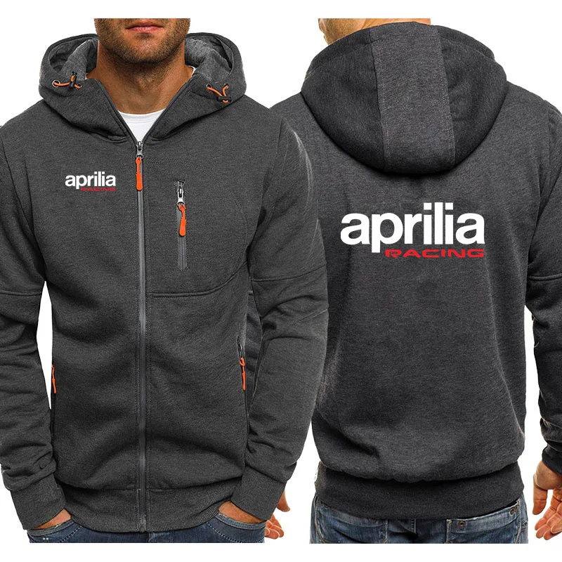 2024 Men\'s jackets Aprilia Racing Print Tops Hoodies Man Jacket zipper Clothing Fashion Casual Sweatshirt Harajuku fleece sports