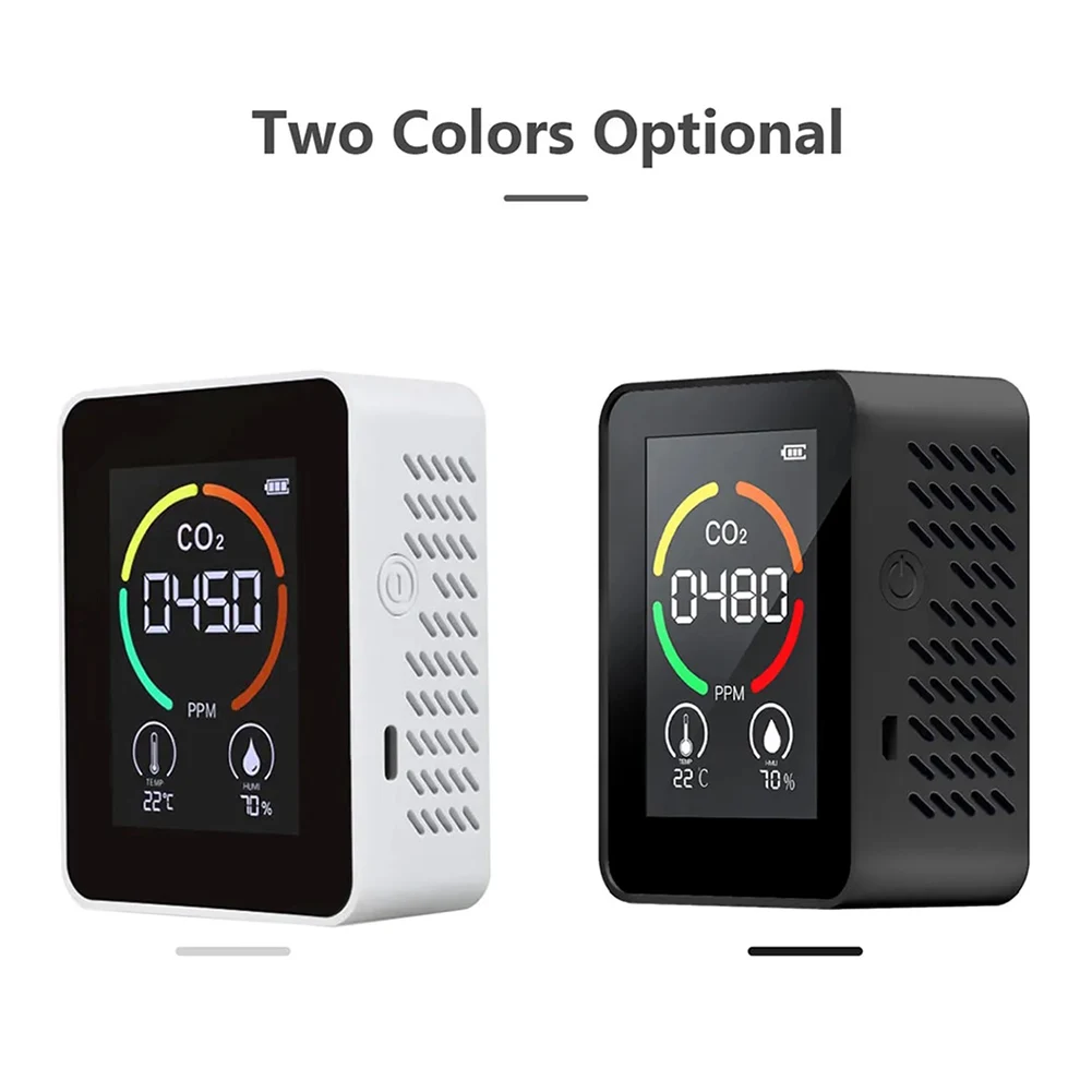 Multi-Uses Small Carbon Dioxides Detector Universal Temperature Humidity Instrument For Indoor Gym