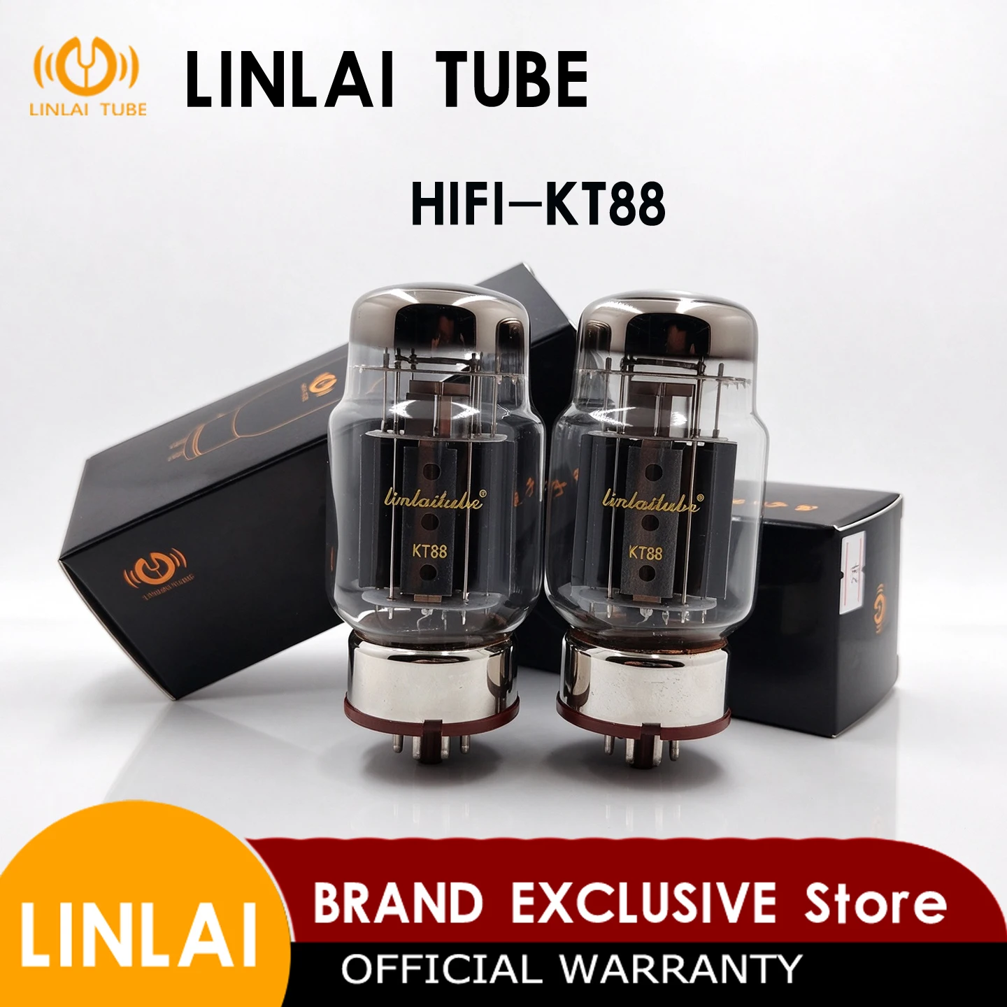 LINLAI KT88 Vacuum Tube 2PCS Precisely Matched 4PCS Matched Quad Replacement for KT88 6550 for DIY Class AB Push-Pull Tube Amp
