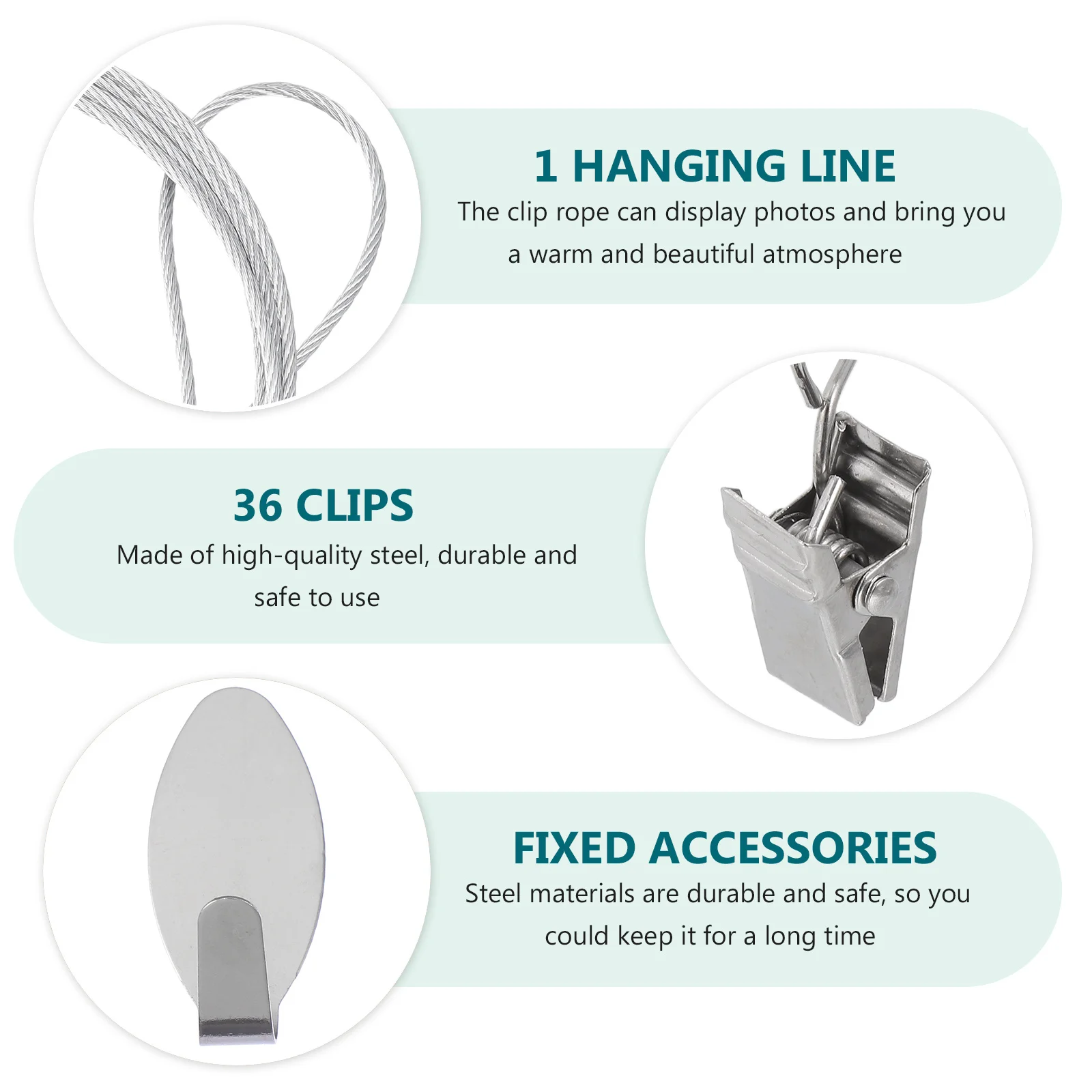 

1Set Decorative Metal Photo Clamp Memo Hanging Clips Note Clip Holder Sturdy Compact Structure Long Time Usage S-Shaped Design